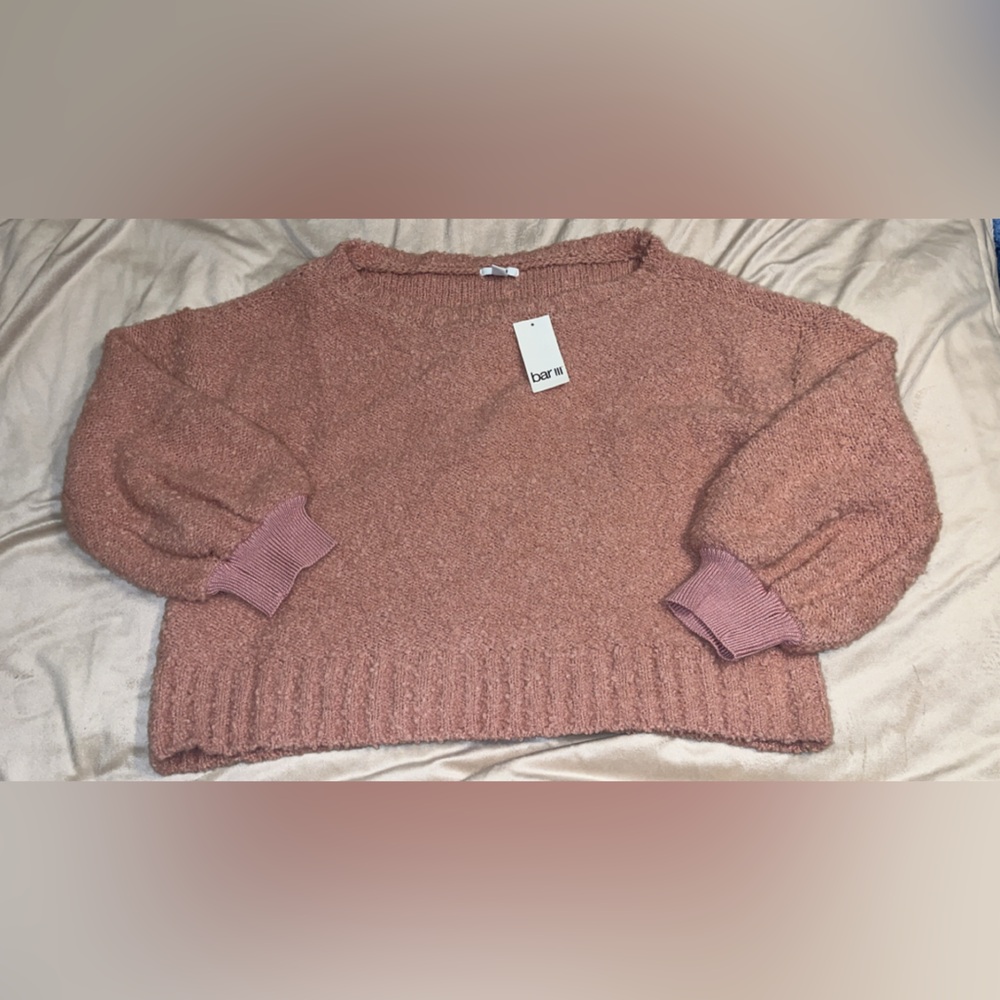 NWT Bar III Women's Sweater in Soft Pink Size XL